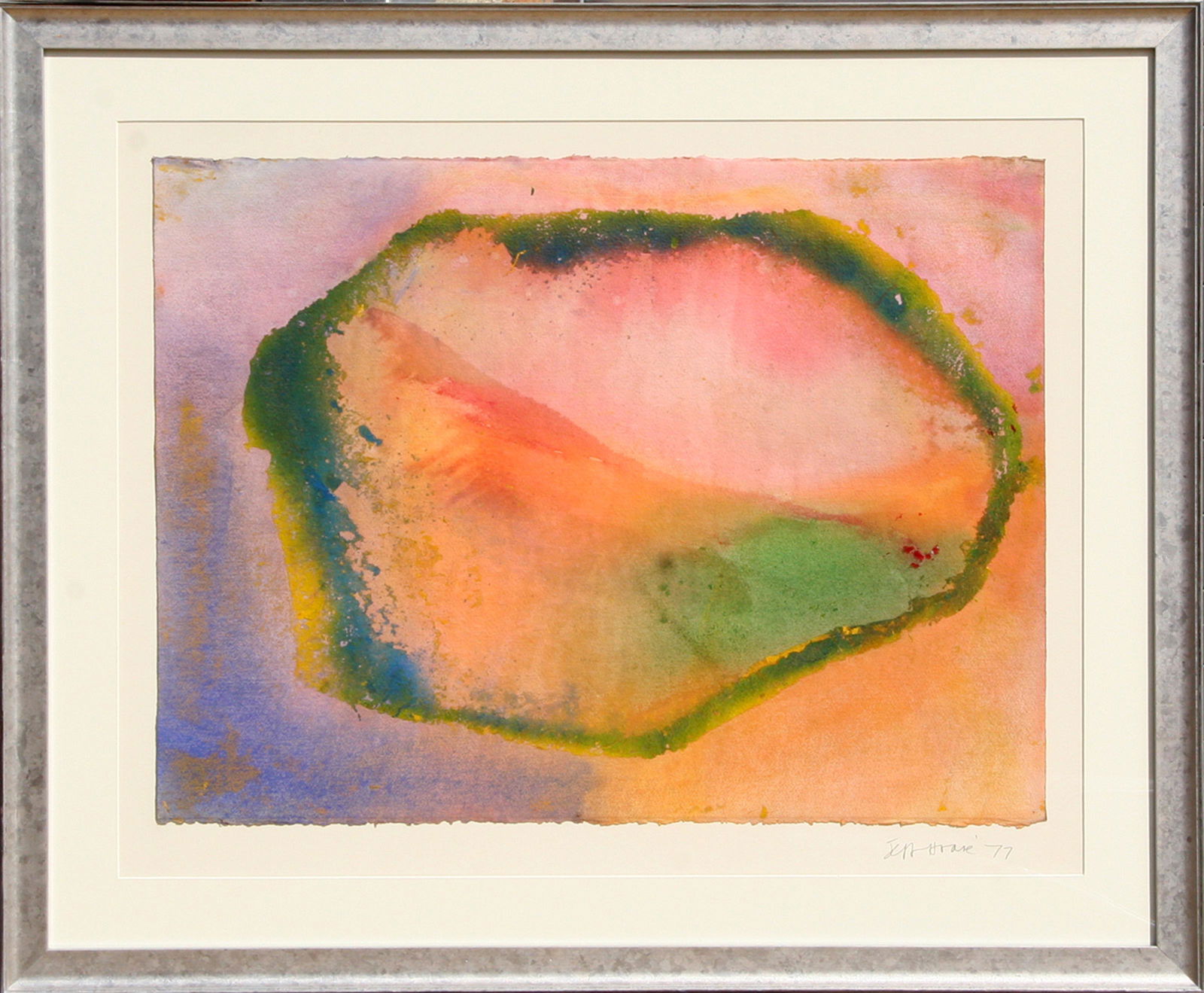 Jeff Hoare, Wave Cry Series #10, Watercolor on paper: Artist: Jeff Hoare, British (1924 - ) Title: Wave Cry Series #10 Year: 1977 Medium: Watercolor on paper, signed and dated l.r. Size: 22 x 30 in. (55.88 x 76.2 cm) Frame Size: 33.5 x 40 inches