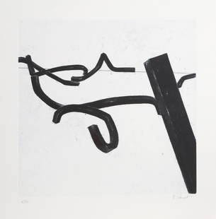 Bernar Venet, 1 from Combinaison Aleatoire de Lignes Indeterminees, Etching with Aquatint: Artist: Bernar Venet, French (1941 - ) Title: 1 from Combinaison Aleatoire de Lignes Indeterminees Year: 1996 Medium: Etching with Aquatint, signed and numbered in pencil Edition: 6/90 Size: 19.5 x 20