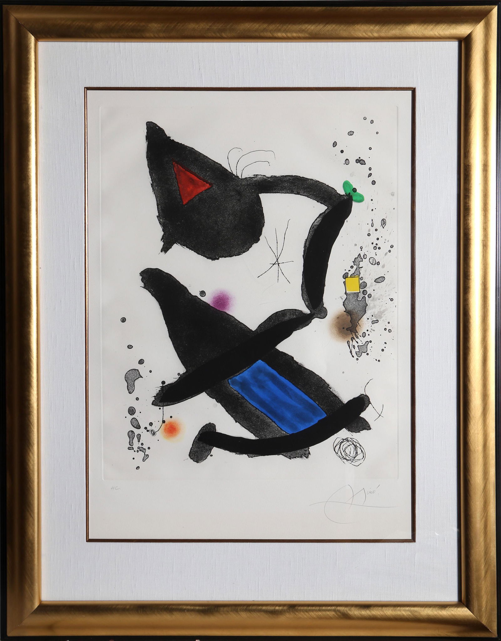 Joan Miro, Le Roi David (King David), Color Etching and Aquatint on Arches Paper (1 of 4)