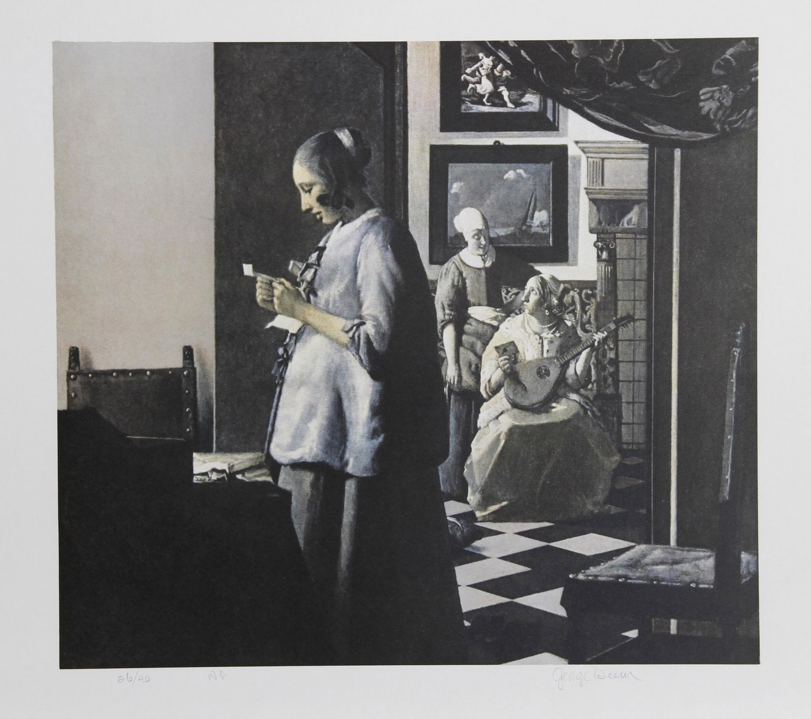 George Deem, Letter from Picasso, Lithograph (1 of 3)