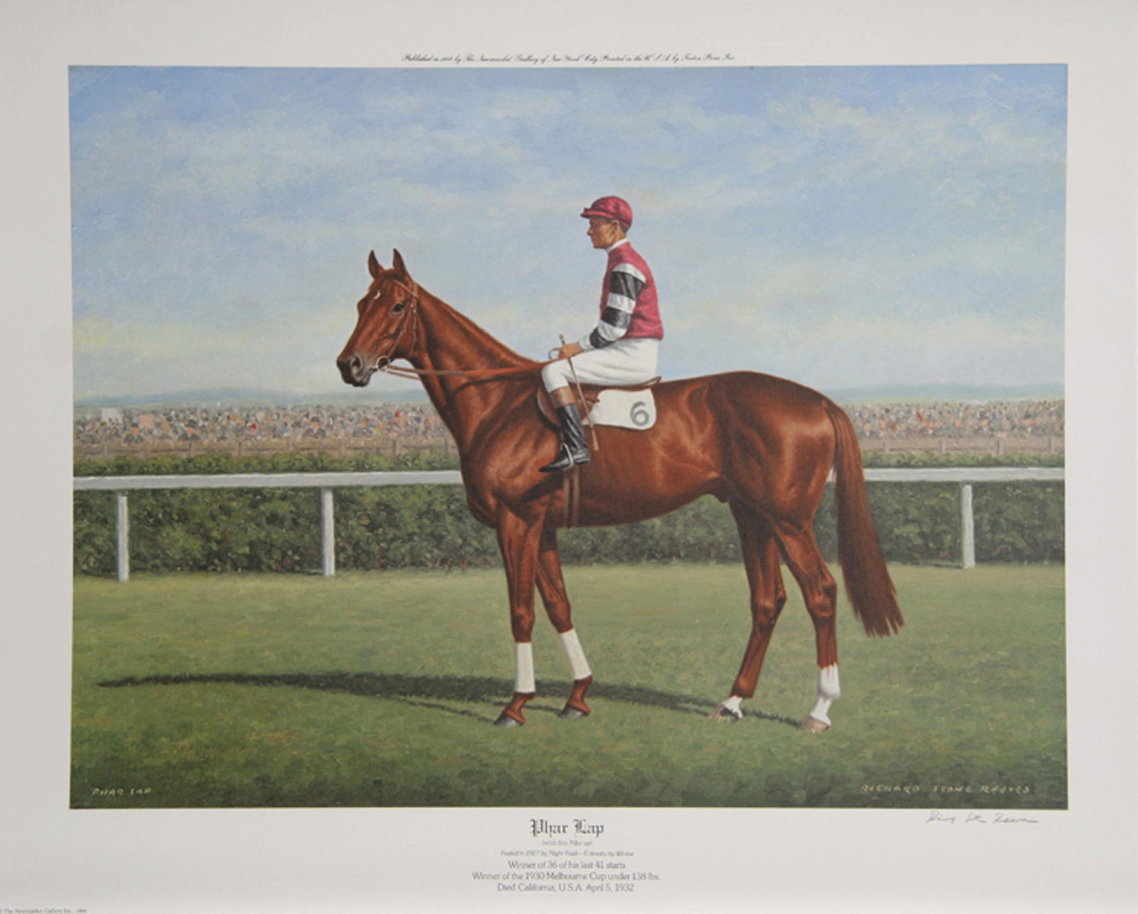 Richard Stone Reeves, Phar Lap, Offset Lithograph (1 of 2)
