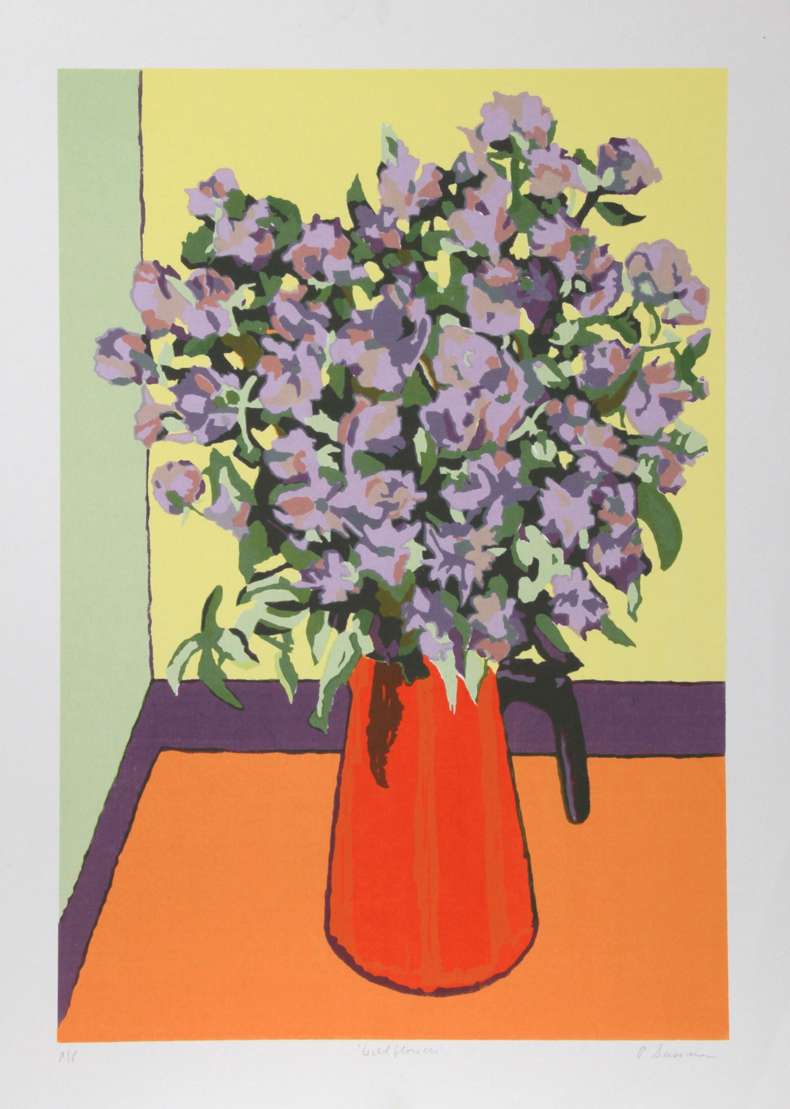 Patricia Sussman, Wild Flowers, Screenprint (1 of 2)