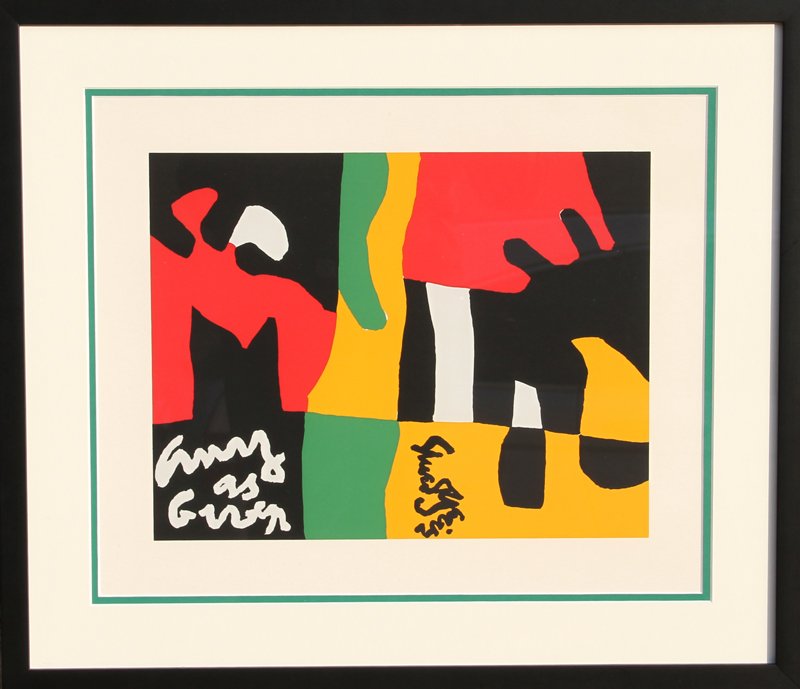 Stuart Davis, Color Screenprint 1964: Artist: Stuart Davis, American (1892 - 1964) Year: 1964 Medium: Color Screenprint on Mohawk Superfine Cover Paper Edition: 500 Image Size: 11 x 14 inches Size: Frame Size: 20 x 23 inches Printed by Iv