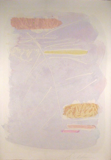 Dan Christensen, Untitled III, Silkscreen with Acr: Artist: Dan Christensen, American (1942 - 2007) Title: Untitled III Year: 1979 Medium: Silkscreen with Acrylic Painting, Signed in Pencil l.r. Size: 42 in. x 29.5 in. (106.68 cm x 74.93 cm)