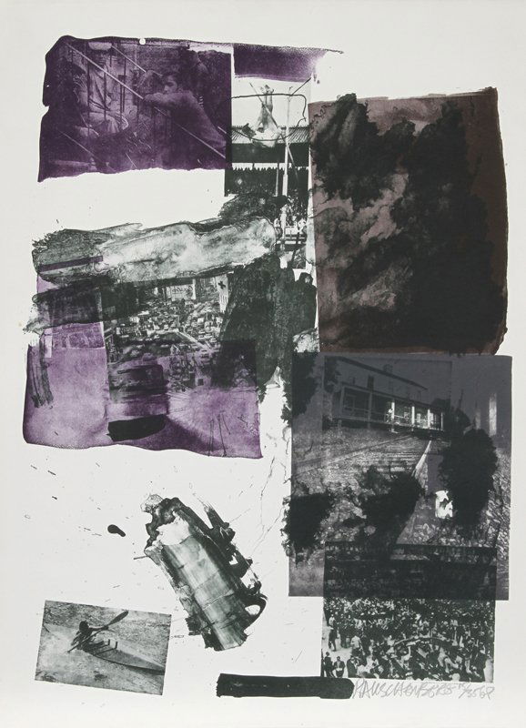 Robert Rauschenberg, Promise, Lithograph: Artist: Robert Rauschenberg, American (1925 - 2008) Title: Promise Year: 1968 Medium: Lithograph, signed, dated and numbered in pencil Edition: 15/35 Size: 31 in. x 23 in. (78.74 cm x 58.42 cm)