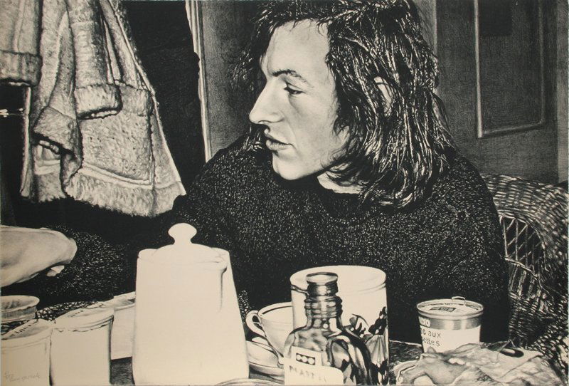 Franz Gertsch, Jean Frederic Schnyder from Documen: Artist: Franz Gertsch, Swiss (1930 - ) Title: Jean Frederic Schnyder from Documenta Year: 1972 Medium: Lithograph, signed and numbered in pencil Edition: 300 Size: 23 in. x 34 in. (58.42 cm x 86.36 cm