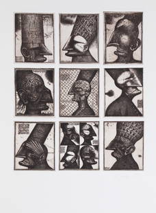 Alexander Brodsky and Ilya Utkin, Unknown Person from Brodsky and Utkin: Projects 1981 - 1990,: Artist: Alexander Brodsky and Ilya Utkin, Russian (1955 - ) Title: Unknown Person from Brodsky and Utkin: Projects 1981 - 1990 Year: 1990 Medium: Etching on German Rag paper, signed and numbered in pe