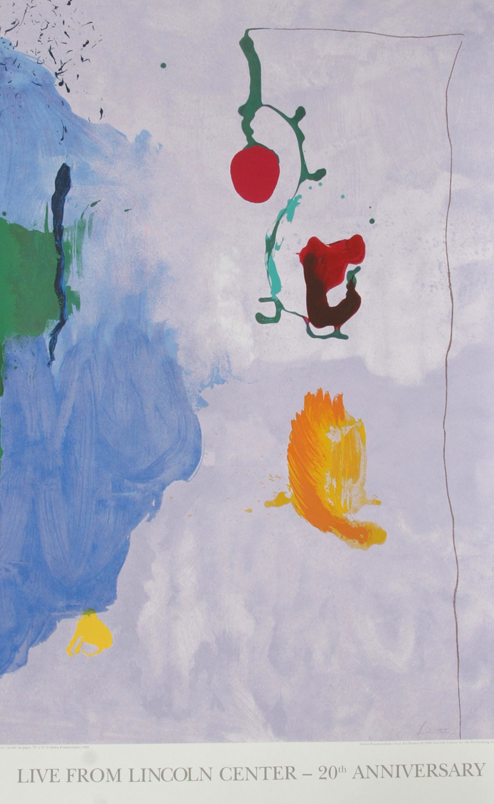 Helen Frankenthaler, Live from Lincoln Center, 20th Year, Lithograph Poster (1 of 1)