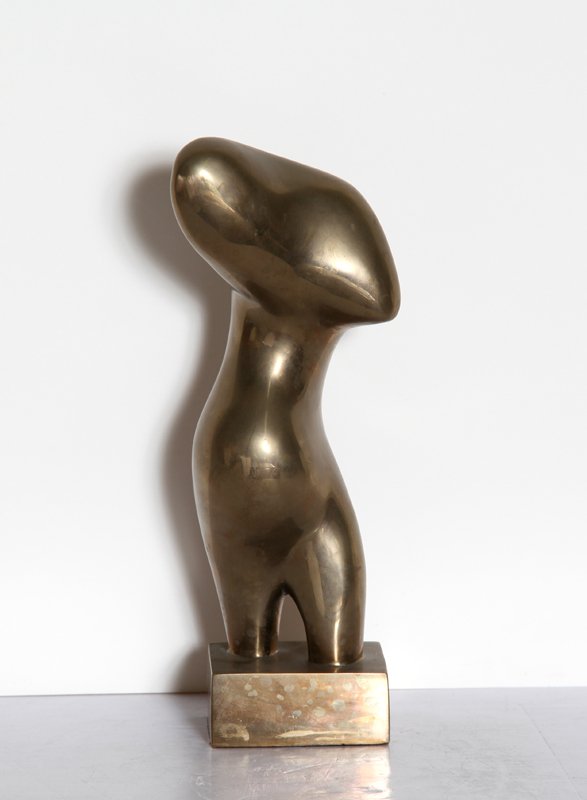 Jean Arp, Woman, Bronze Sculpture: Artist: Jean Arp, Attributed to, French (1886 - 1966) Title: Woman Medium: Bronze Sculpture Size: 12 in. x 3.5 in. x 3 in. (30.48 cm x 8.89 cm x 7.62 cm)