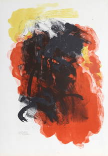 Abraham Rattner, Red Abstract, Lithograph: Artist: Abraham Rattner, American (1895 - 1978) Title: Red Abstract Year: 1964 Medium: Lithograph, signed, dedicated, and numbered in pencil Edition: 8/9 AP Size: 30 x 21 in. (76.2 x 53.34 cm)