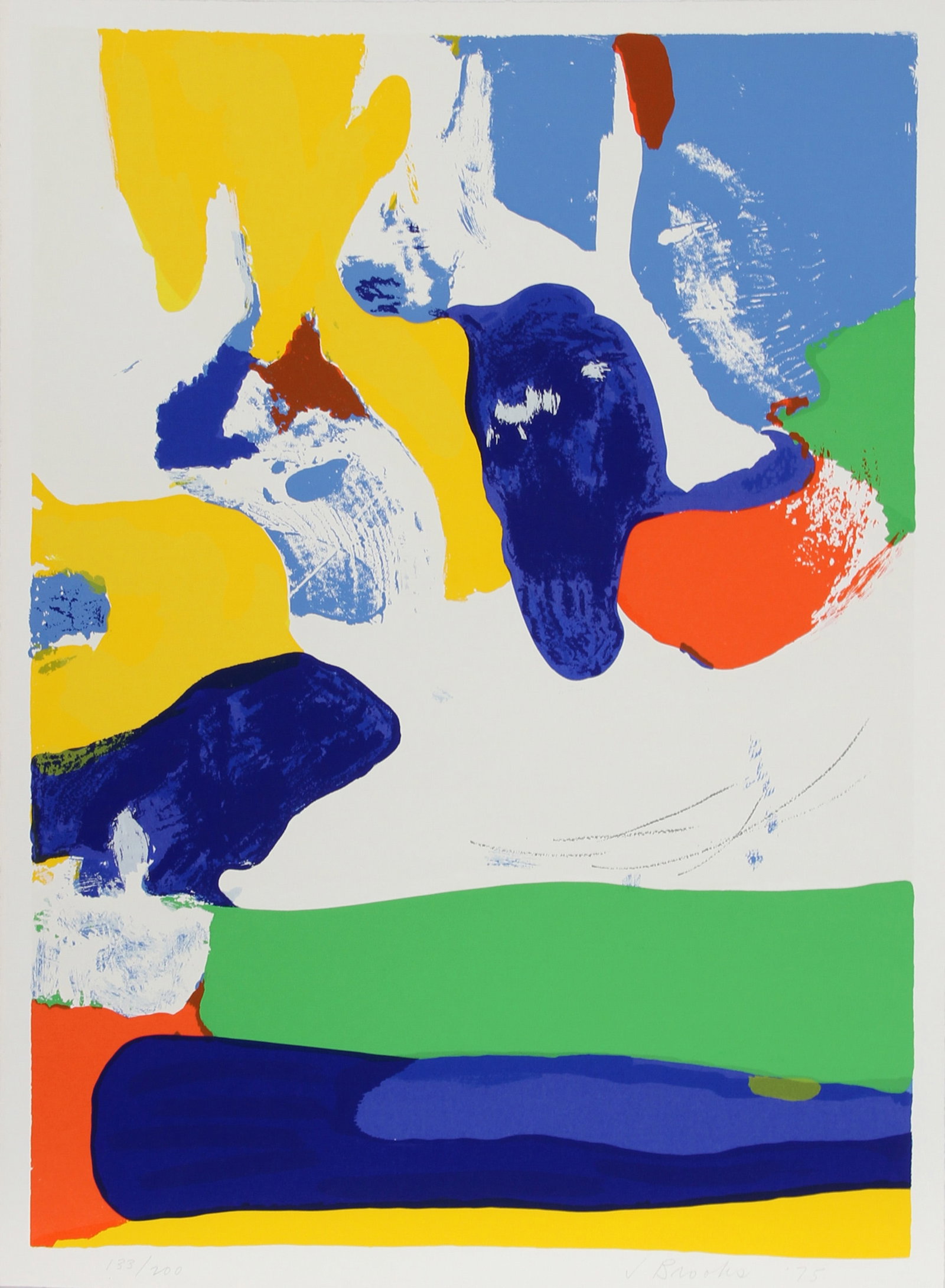 James Brooks, Concord , Screenprint: Artist: James Brooks, American (1906 - 1992) Title: Concord Portfolio: America: The Third Century Portfolio Year: 1976 Medium: Screenprint, signed and numbered in pencil Edition: 200 Size: 30 x 22 in.
