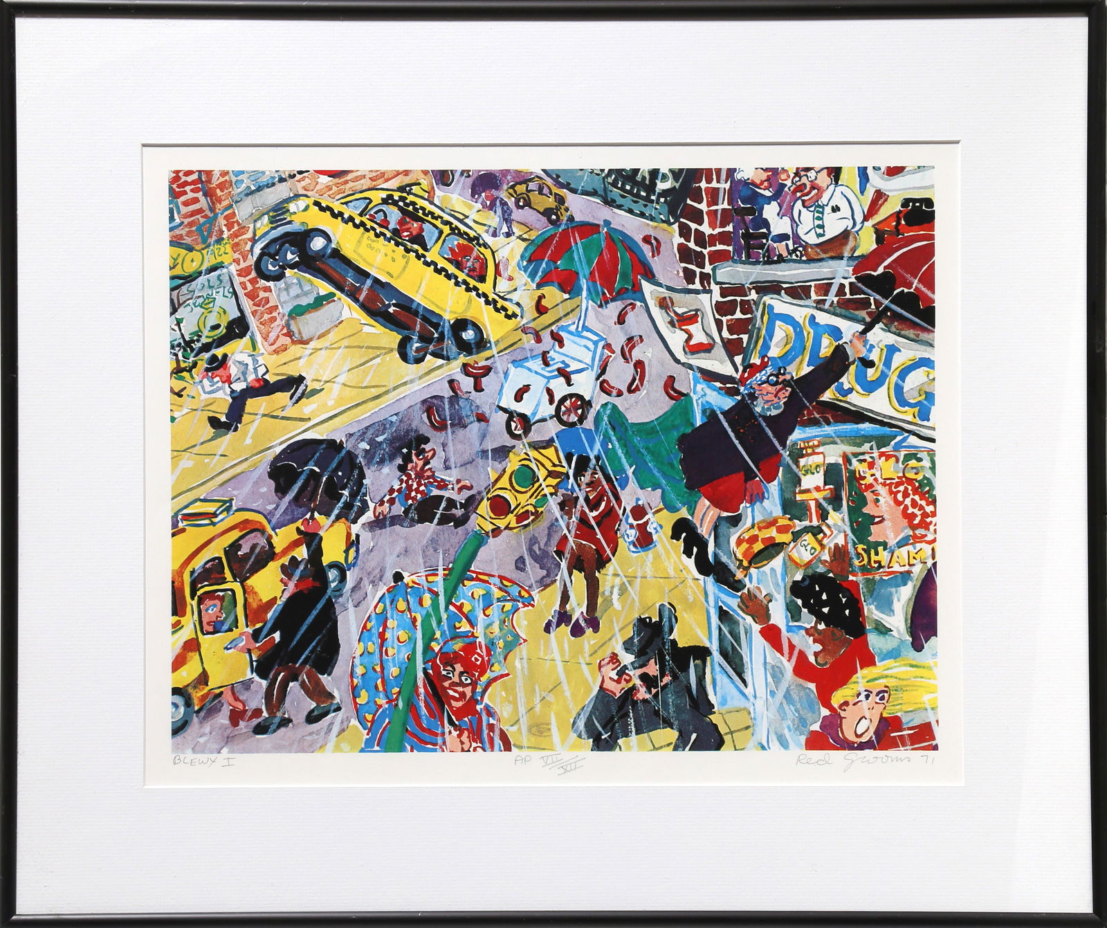 Red Grooms, Blewy I, Screenprint (1 of 1)