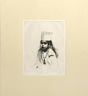 Sheldon 'Shelly' Fink, The Paper Crown 2 and Six Swallows, Two Etchings on paper: Artist: Sheldon 'Shelly' Fink, American (1925 - 2002) Title: The Paper Crown 2 and Six Swallows Year: 1965 Medium: Two Etchings on paper, Both signed, numbered and titled in pencil Edition: 1/40 Image