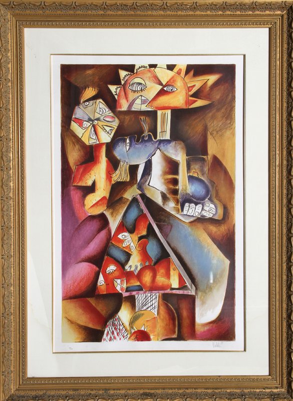 Alexandra Nechita, Kaleidoscope, Lithograph: Artist: Alexandra Nechita, Romanian/American (1985 - ) Title: Kaleidoscope Year: 1997 Medium: Lithograph, signed, dated and numbered in pencil Edition: 137/199 Image Size: 31 x 19.5 inches Frame Size:
