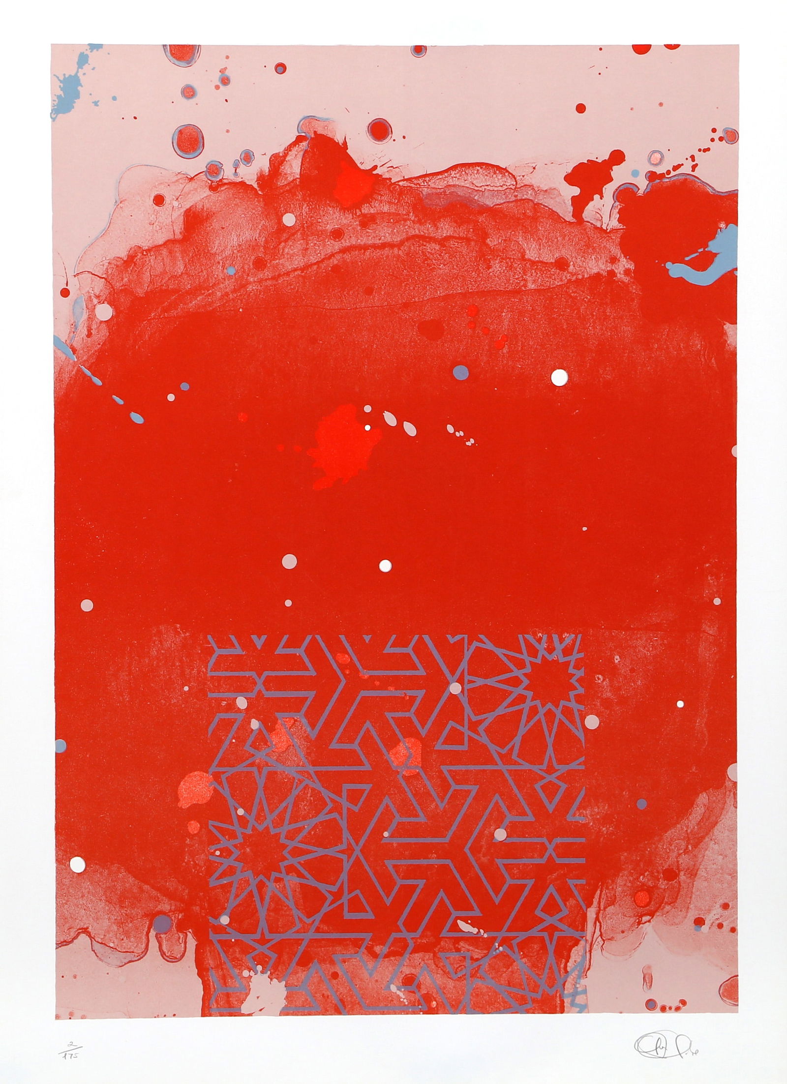 Hong Hao, Untitled (Red), Lithograph: Artist: Hong Hao, Chinese (1965 - ) Title: Untitled (Red) Medium: Lithograph, Signed and Numbered in Pencil Edition: 175 Size: 29 in. x 21 in. (73.66 cm x 53.34 cm)