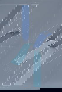 Lennart Nystrom, Grey (Two Ribbons), Screenprint: Artist: Lennart Nystrom, Swedish (1944 - ) Title: Grey (Two Ribbons) Year: circa 1975 Medium: Screenprint, signed and numbered in pencil Edition: 95/95 Size: 37 in. x 25 in. (93.98 cm x 63.5 cm)