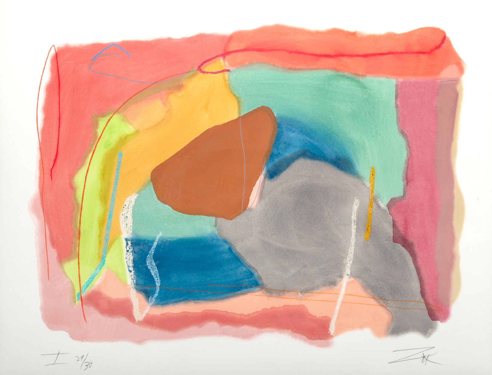 Larry Zox, Dexter's Choice I, Screenprint with pochoir (1 of 4)