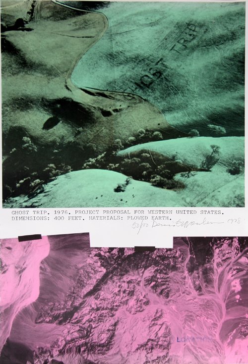 Dennis Oppenheim, Ghost Trip, Lithograph: Artist: Dennis Oppenheim, American (1938 - 2011) Title: Ghost Trip Year: 1978 Medium: Lithograph, signed and numbered in pencil Edition: 100 Size: 39 in. x 27 in. (99.06 cm x 68.58 cm)