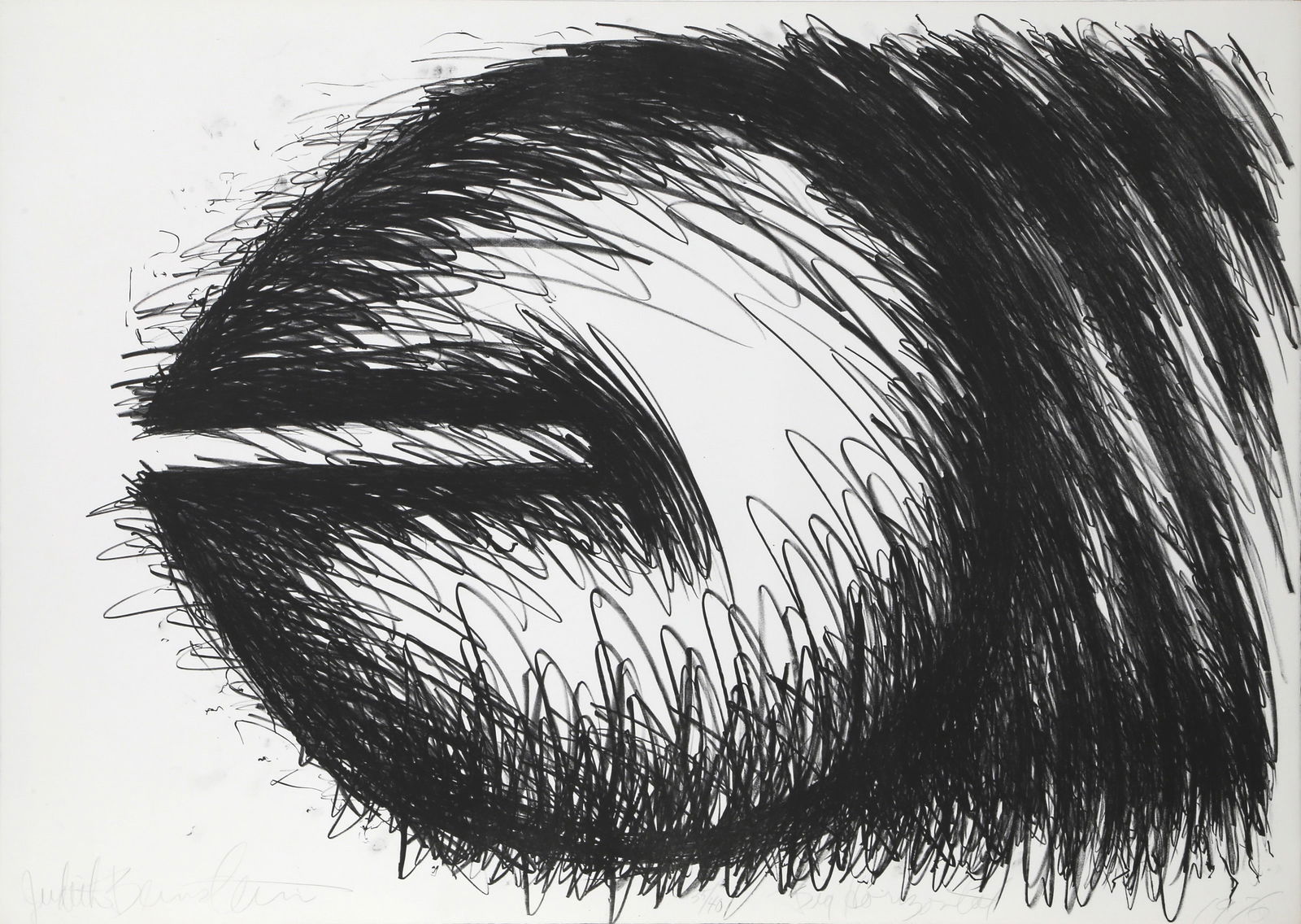 Judith Bernstein, Big Horizontal, Lithograph: Artist: Judith Bernstein, American (1942 - ) Title: Big Horizontal Year: 1976 Medium: Lithograph, signed and numbered in pencil Edition: 40 Size: 29.5 x 41.5 in. (74.93 x 105.41 cm)