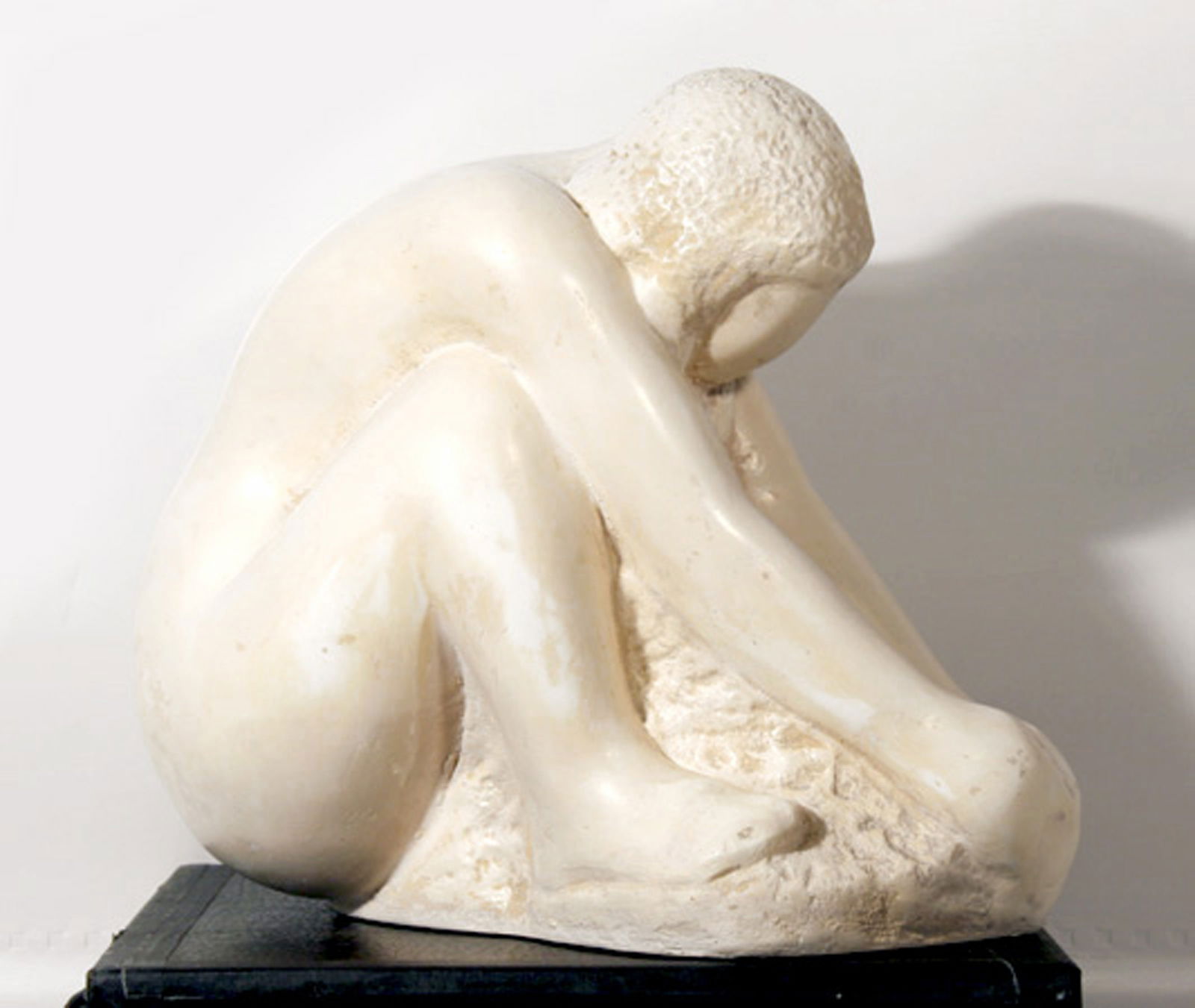 Vincent Glinsky, Crouching Nude, Cast Resin Sculpture: Artist: Vincent Glinsky, Russian/American (1895 - 1975) Title: Crouching Nude Year: circa 1969 Medium: Cast Resin Sculpture Size: 10 x 11 x 5 in. (25.4 x 27.94 x 12.7 cm) Publisher: Sculpture Collecto