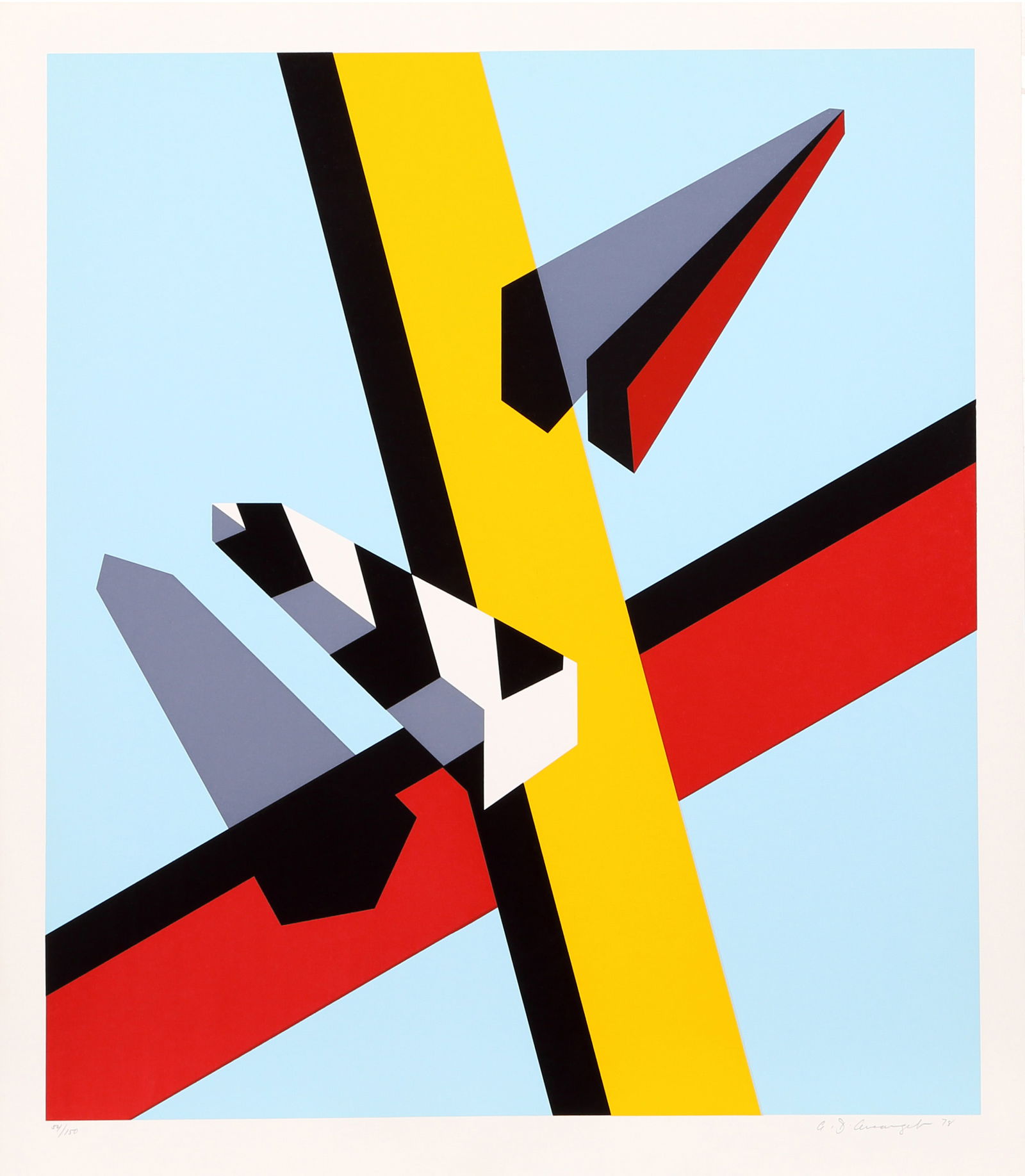 Allan D'Arcangelo, Reflection, Screenprint (1 of 2)