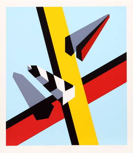 Allan D'Arcangelo, Reflection, Screenprint: Artist: Allan D'Arcangelo, American (1930 - 1998) Title: Reflection Year: 1978 Medium: Screenprint, signed and numbered in pencil Edition: 150 Image Size: 27 x 23.5 inches Size: 30 in. x 26 in. (76.2