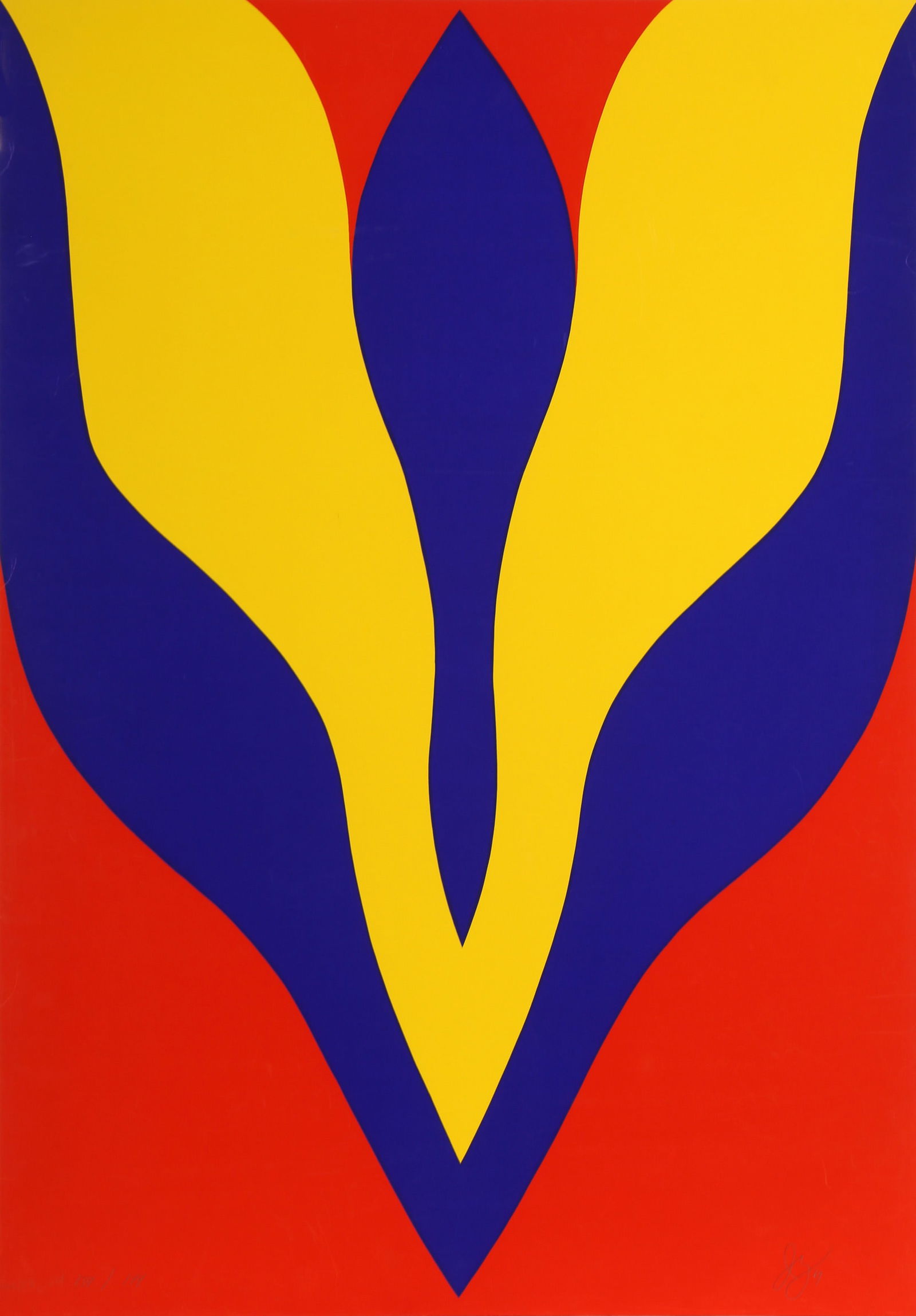 Jack Youngerman, 50th Year New School, Screenprint: Artist: Jack Youngerman, American (1926 - 2020) Title: 50th Year New School Year: 1969 Medium: Screenprint, signed, numbered and dated in pencil Edition: 134/144 Size: 35 x 25 in. (88.9 x 63.5 cm) Des