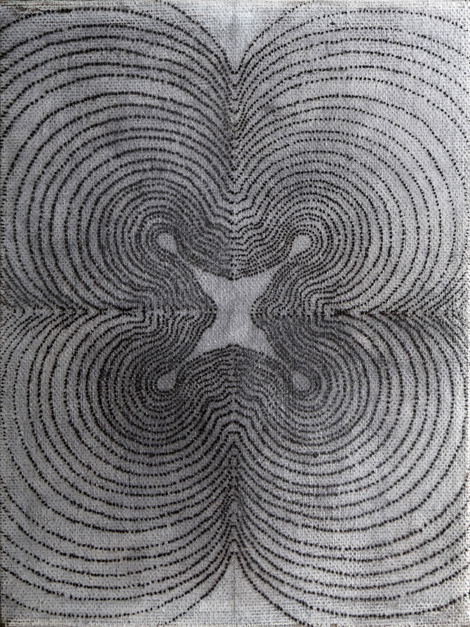 Mary Judge, Topographic Stipple, Oil on Canvas: Artist: Mary Judge, American (1953 - ) Title: Topographic Stipple Year: 2000 Medium: Oil on Canvas, signed "Mary Gnife" and dated verso Size: 8 x 6 in. (20.32 x 15.24 cm) Description: This artwork by