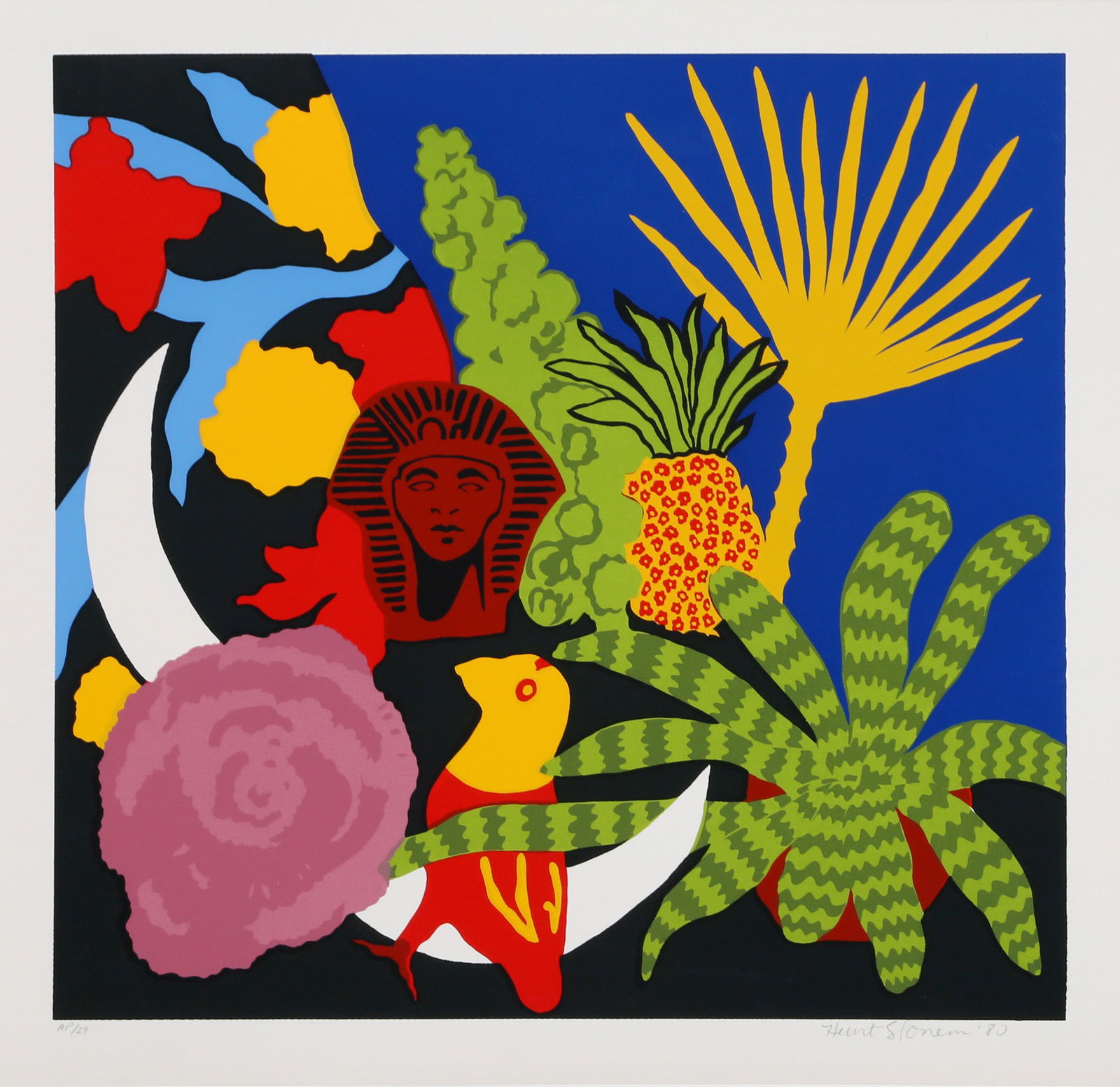 Hunt Slonem, Brussels Sprouts, Screenprint (1 of 4)