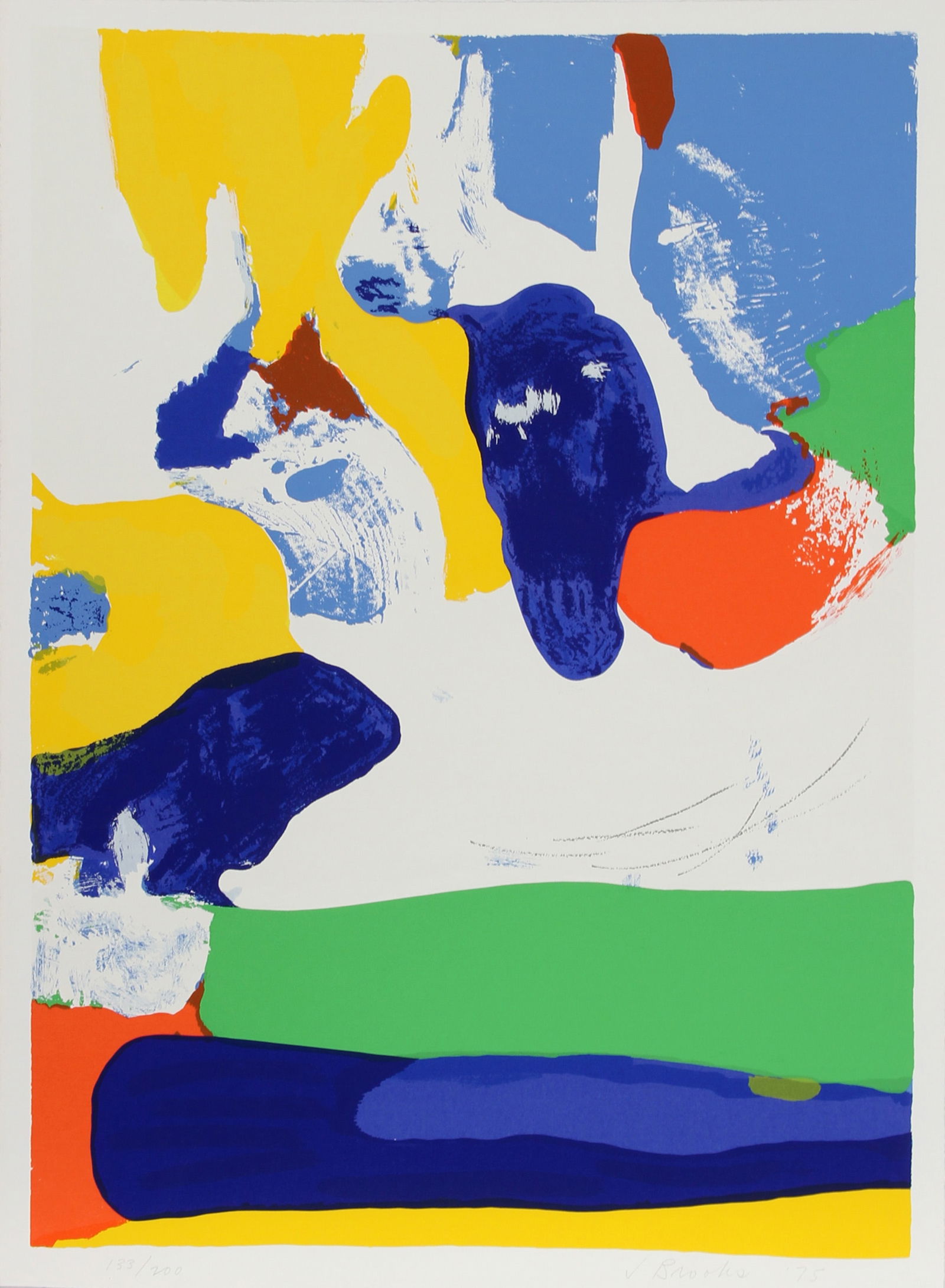 James Brooks, Concord , Screenprint: Artist: James Brooks, American (1906 - 1992) Title: Concord Portfolio: America: The Third Century Portfolio Year: 1976 Medium: Screenprint, signed and numbered in pencil Edition: 200 Size: 30 x 22 in.