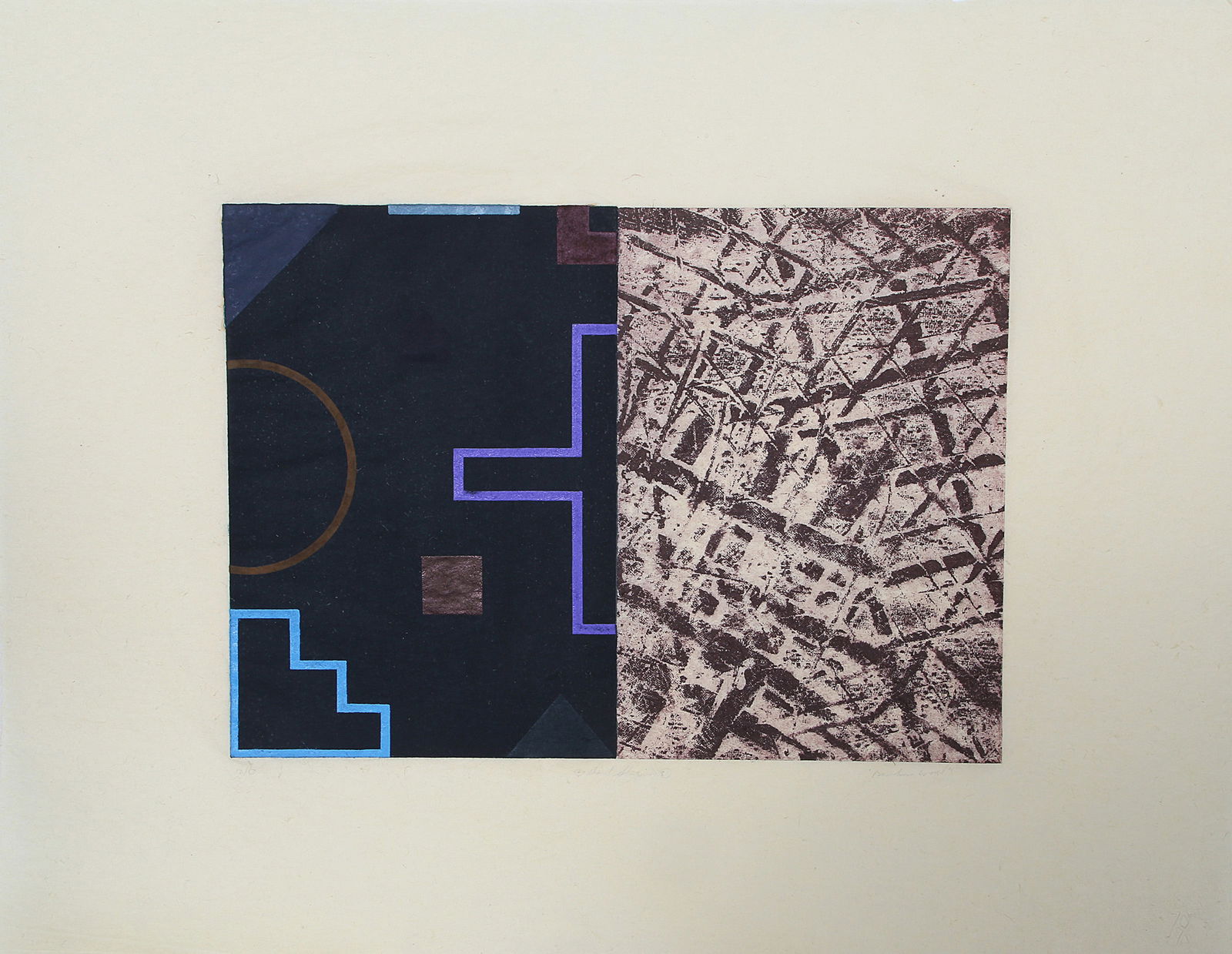 David Shapiro, Birnham Wood 4, Etching and aquatint on Sekishu: Artist: David Shapiro, American (1944 - ) Title: Birnham Wood 4 Year: 1981 Medium: Etching and aquatint on Sekishu, signed, titled, and dated in pencil Edition: 12/50 Image Size: 10 x 13.75 inches Siz