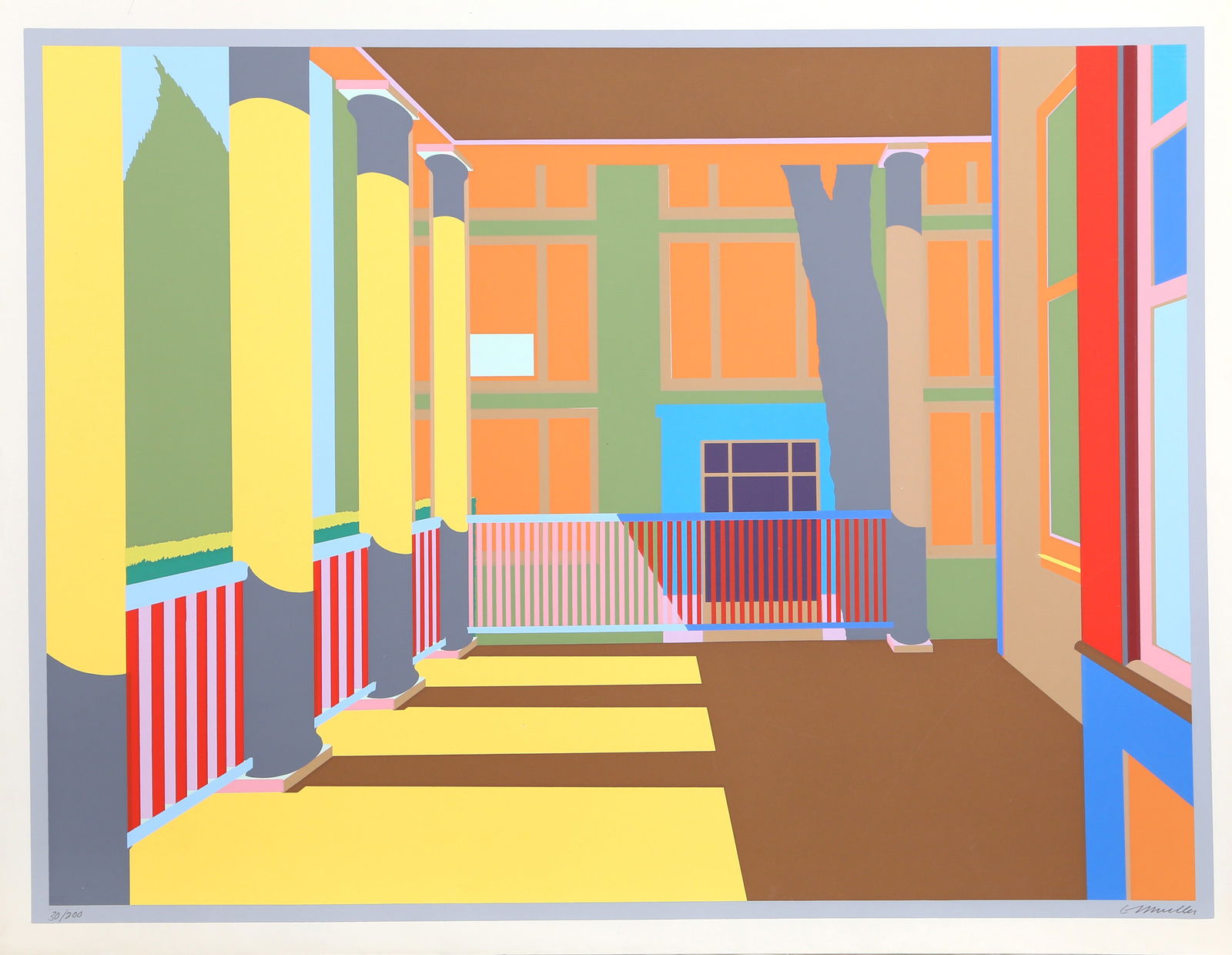 George Mueller, Porch, Screenprint (1 of 3)