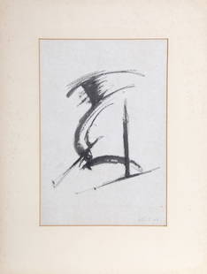 Ahron Ben-Shmuel, Untitled, Ink Drawing on Paper: Artist: Ahron Ben-Shmuel, American (1903 - 1984) Title: Untitled Year: 1946 Medium: Ink Drawing on Paper, signed in pencil l.r. Size: 13 x 9 in. (33.02 x 22.86 cm) Frame Size: 20 x 15 inches (mat)