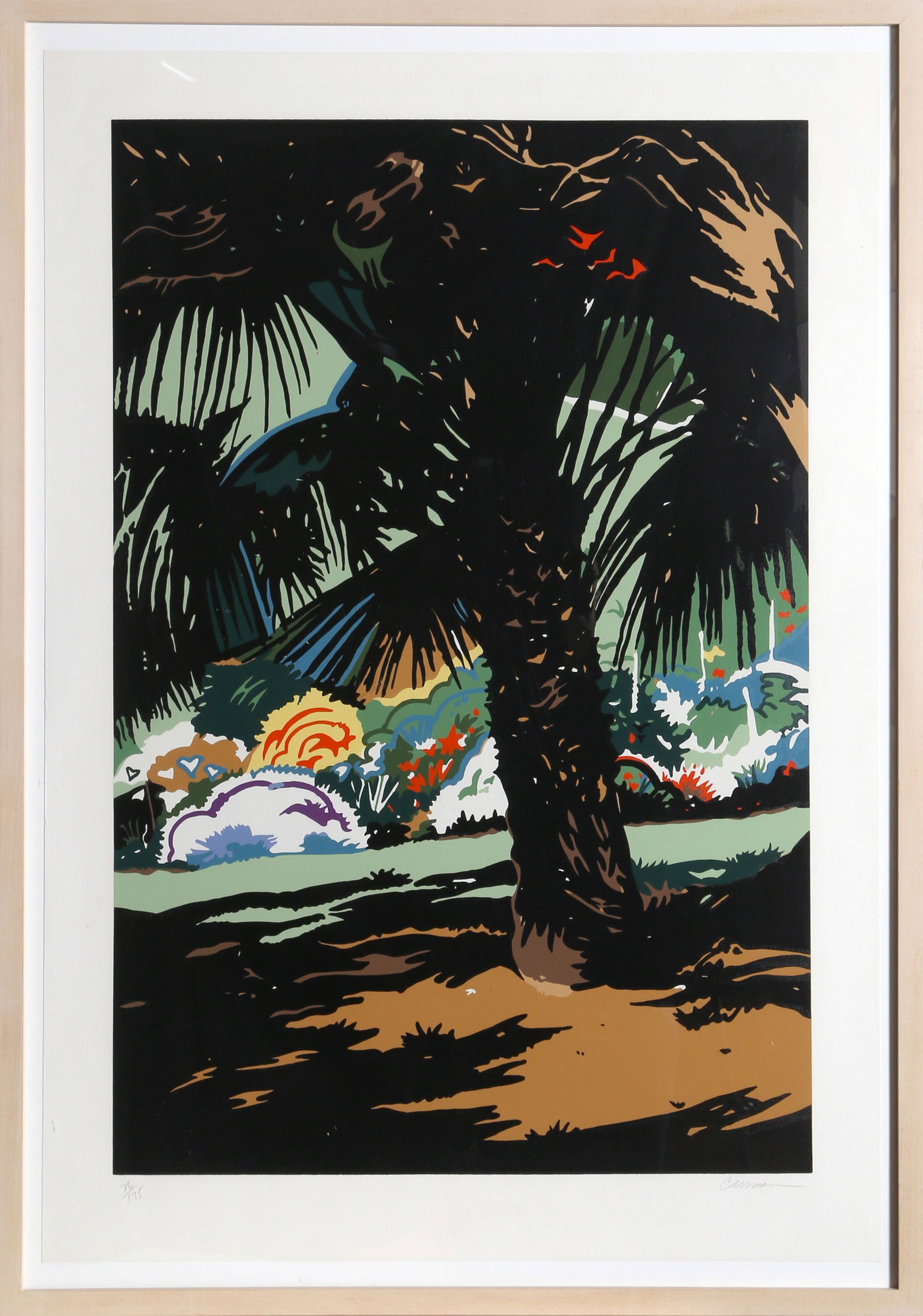 Jon Carsman, Palmettos, Screenprint: Artist: Jon Carsman, American (1944 - 1987) Title: Palmettos Year: circa 1979 Medium: Screenprint, signed and numbered in pencil Edition: 26/175 Image Size: 30 x 20 inches Size: 34.5 in. x 24 in. (87.