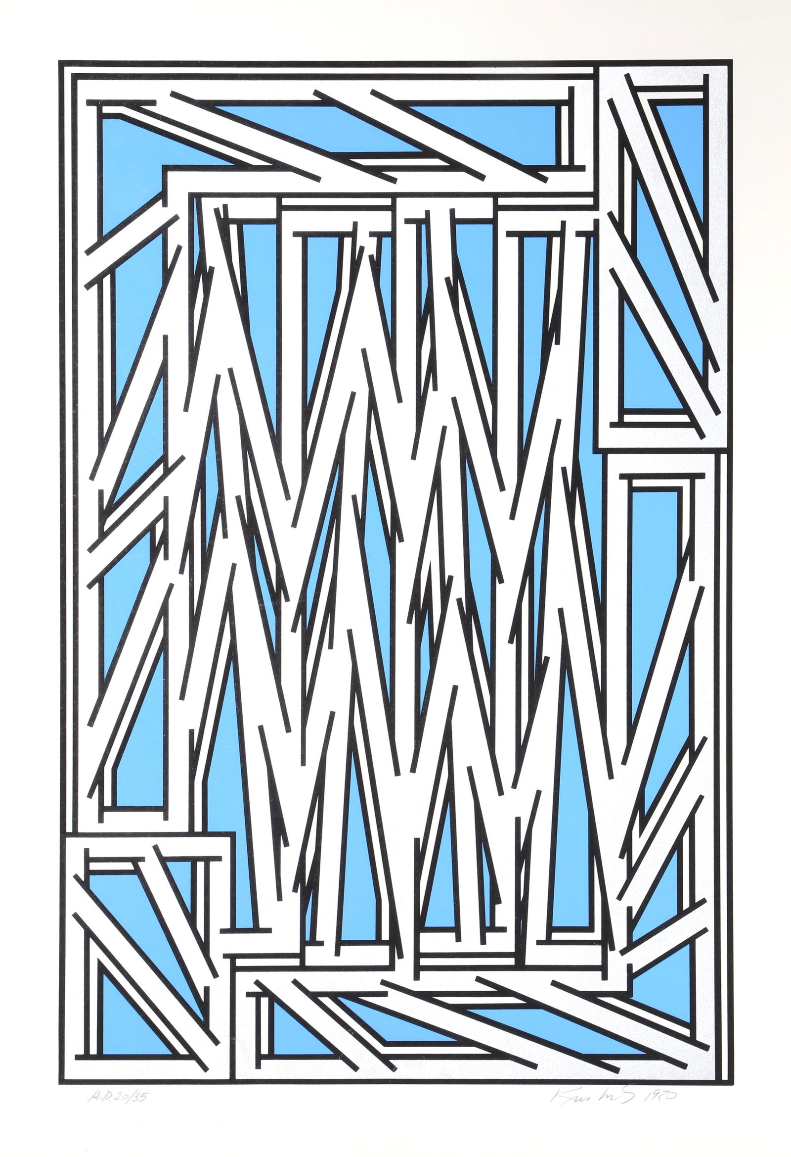 Nicholas Krushenick, Grill, Screenprint (1 of 3)