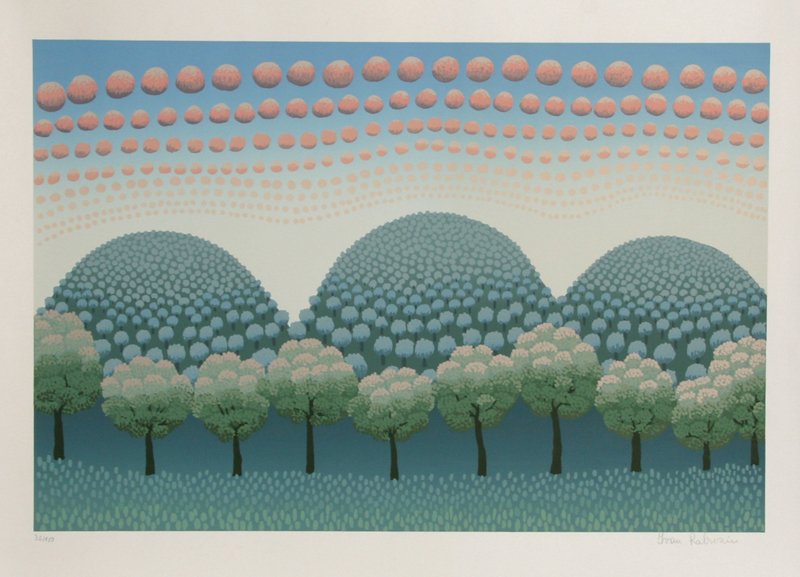 Ivan Rabuzin, Serigraph: Artist: Ivan Rabuzin, Croatian (1921 - 2008) Title: untitled 1 Medium: Serigraph, signed and numbered in pencil Edition: 150 Size: 24.5 in. x 29.5 in. (62.23 cm x 74.93 cm)