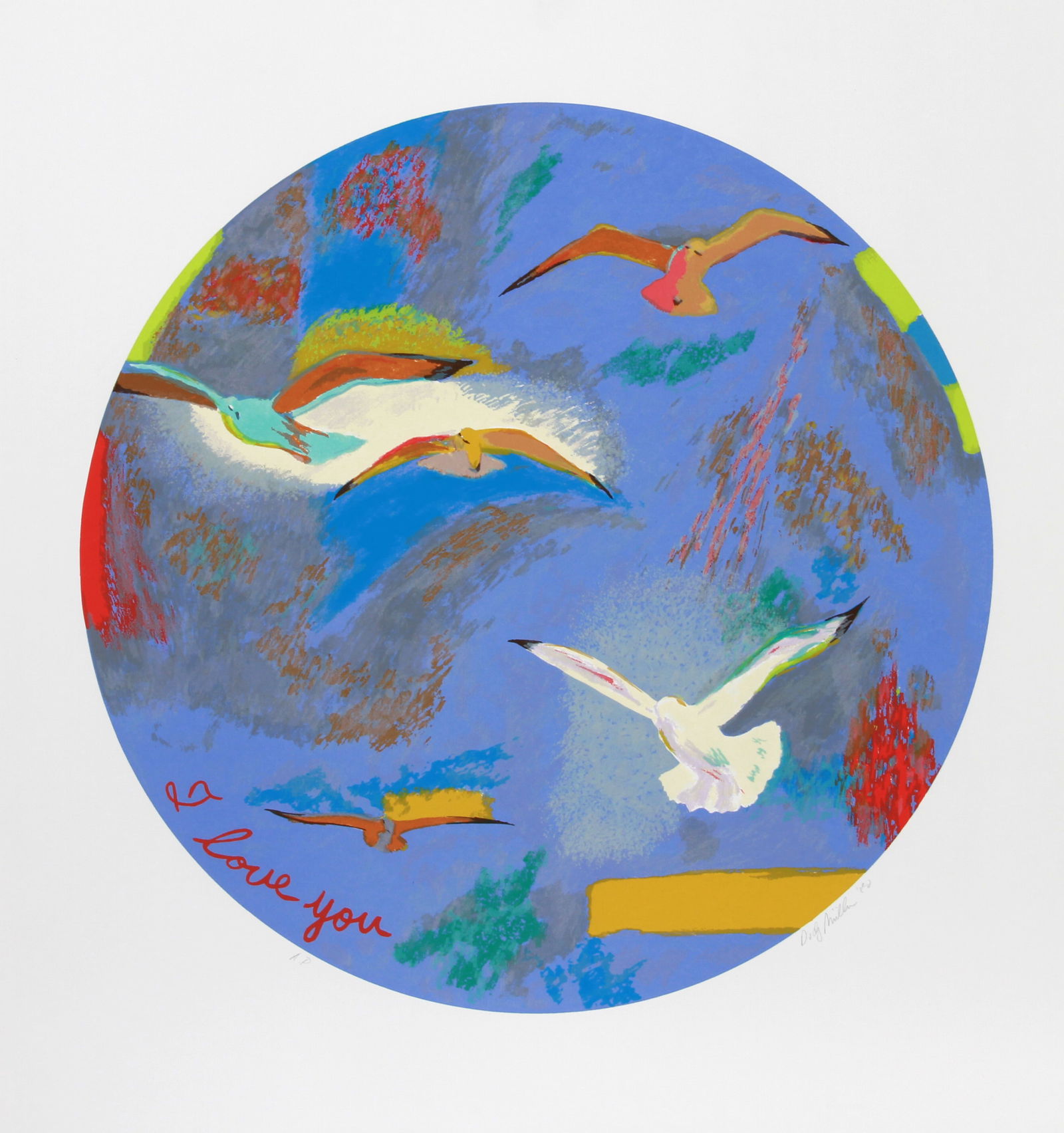 Dody Muller, I Love You, Lithograph (1 of 2)