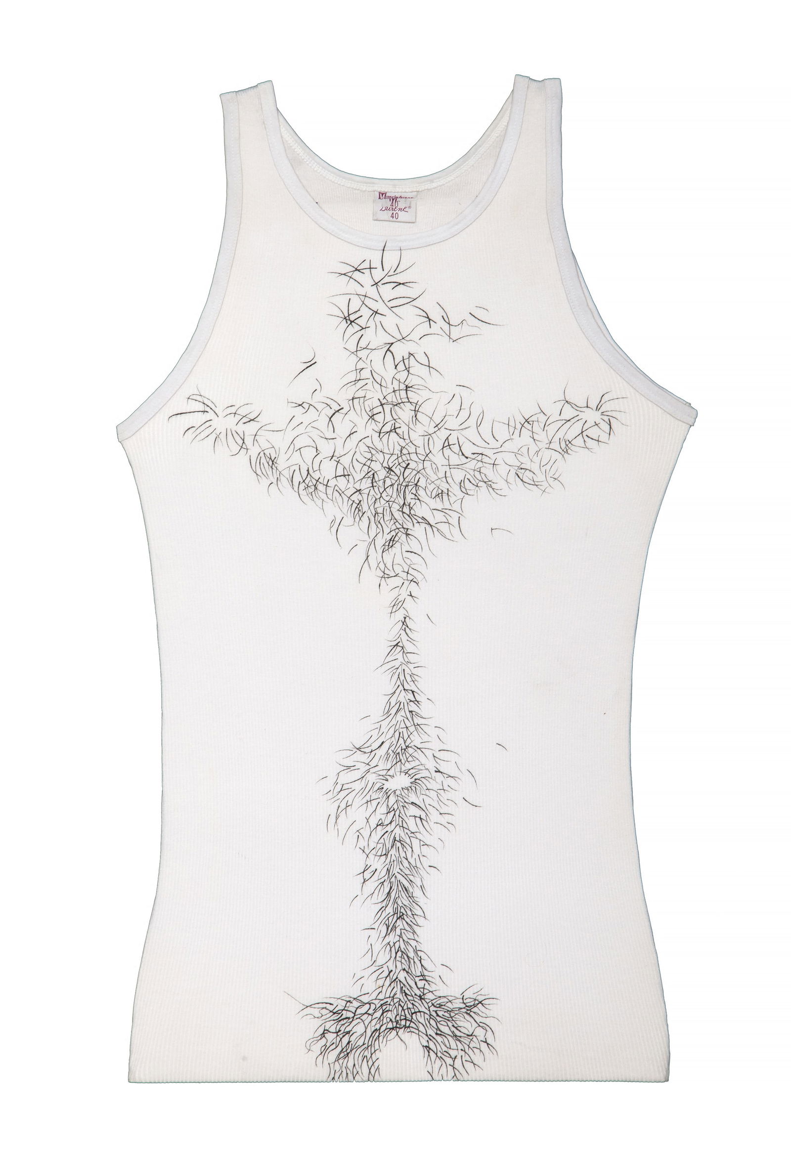 Jack Stuck, Hairy Tank Top, Screenprint on Textile: Artist: Jack Stuck, American (1925 - ) Title: Hairy Tank Top Medium: Screenprint on Textile, signed and numbered in pencil Edition: 7/10 Size: 27.5 x 16 in. (69.85 x 40.64 cm)