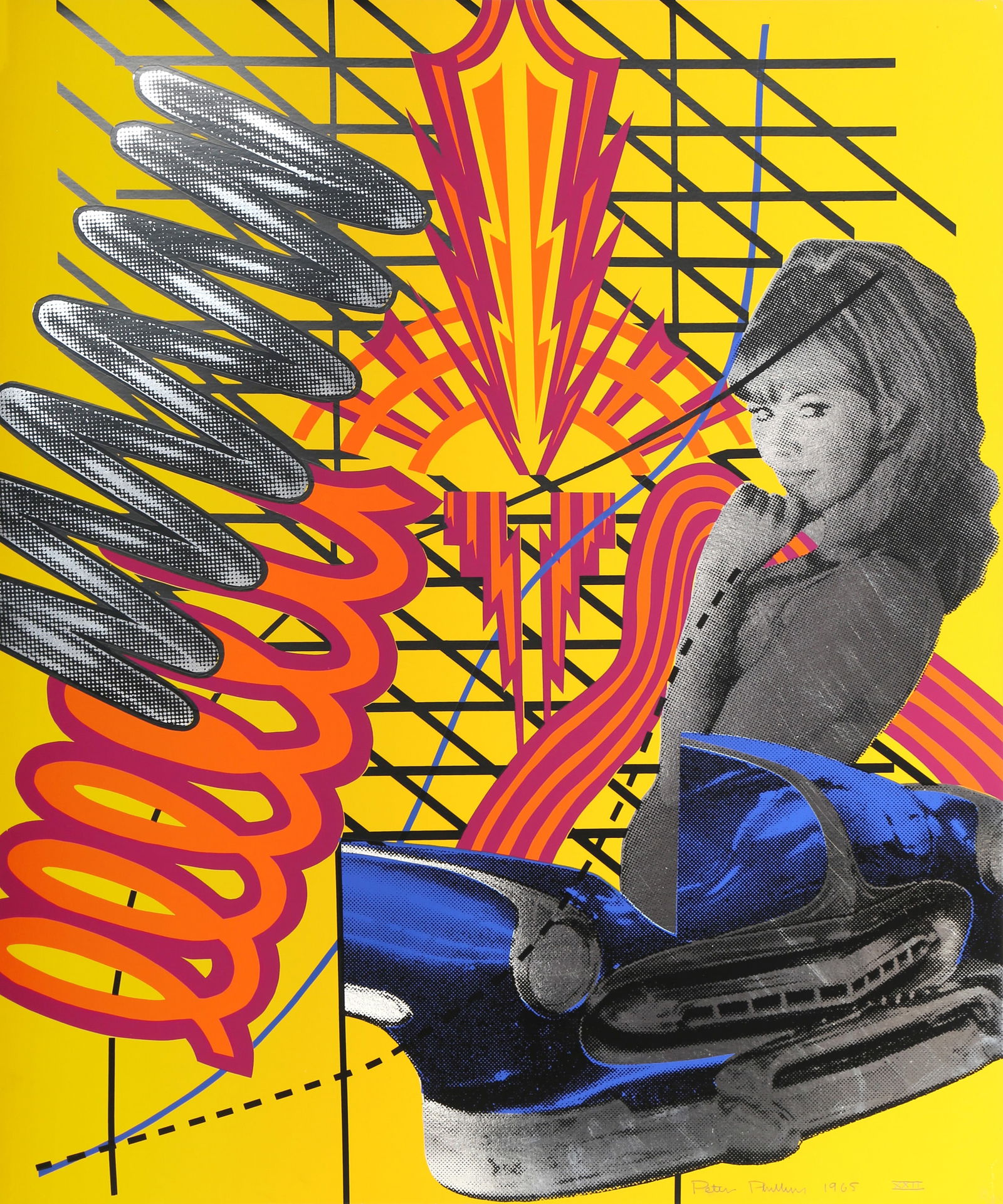 Peter Phillips, Custom Print I, Screenprint: Artist: Peter Phillips, British (1939 - ) Title: Custom Print I Year: 1965 Medium: Screenprint, signed and numbered in pencil Edition: 200, XXII/L Size: 24 x 20 in. (60.96 x 50.8 cm) Printer: Knickerb