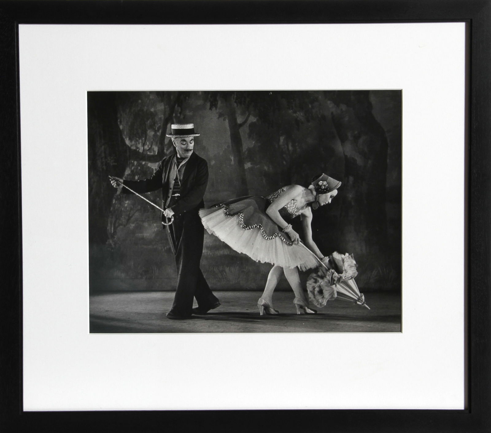 W. Eugene Smith, Limelight - Charlie Chaplin and Claire Bloom, Gelatin Silver Print: Artist: W. Eugene Smith, American (1918 - 1978) Title: Limelight - Charlie Chaplin and Claire Bloom Medium: Gelatin Silver Print Size: 10 x 13 in. (25.4 x 33.02 cm) Frame Size: 18.5 x 21 inches