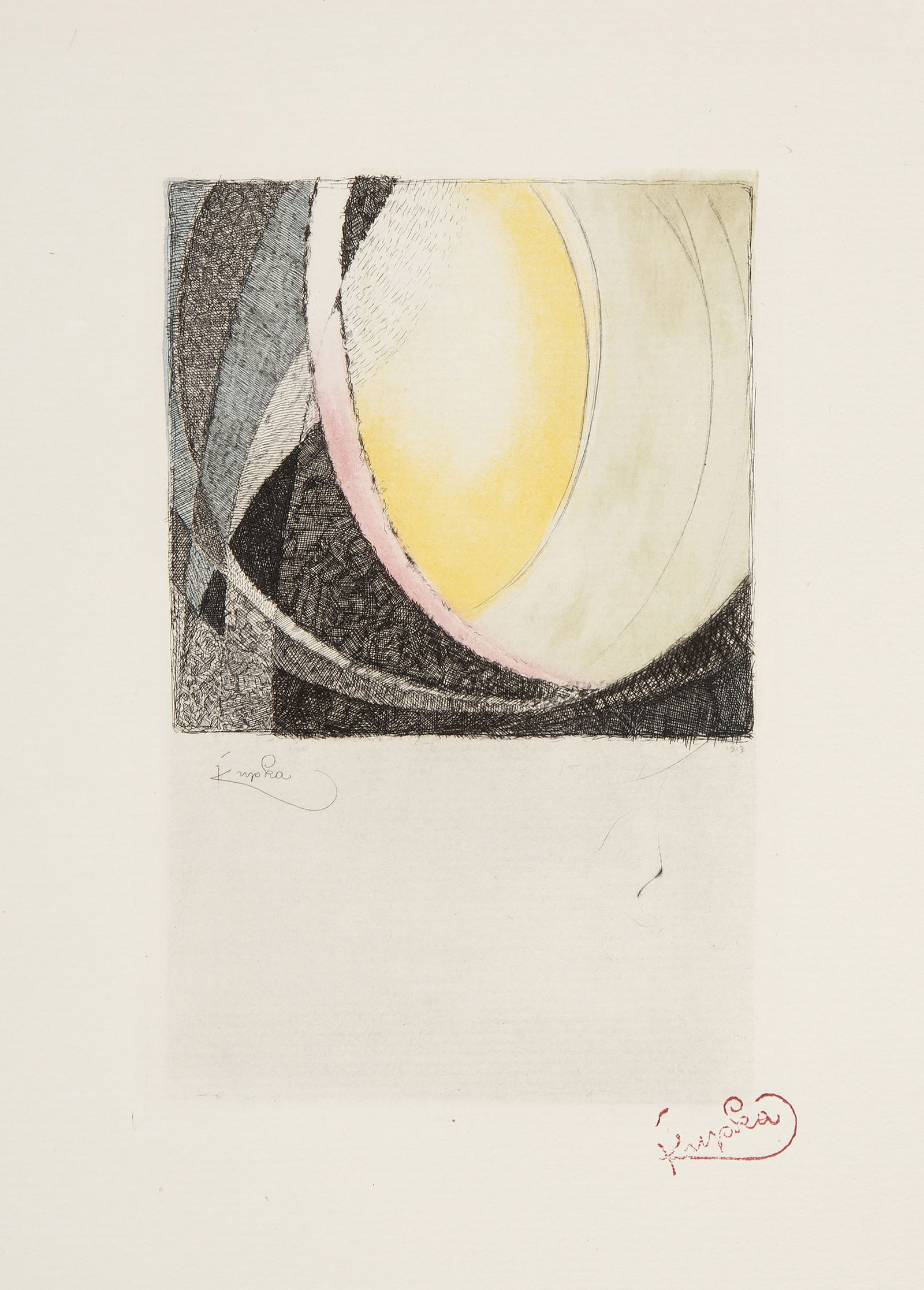 Frantisek Kupka, Amorpha (Color), Color Etching on Richard de Bas (1 of 5)
