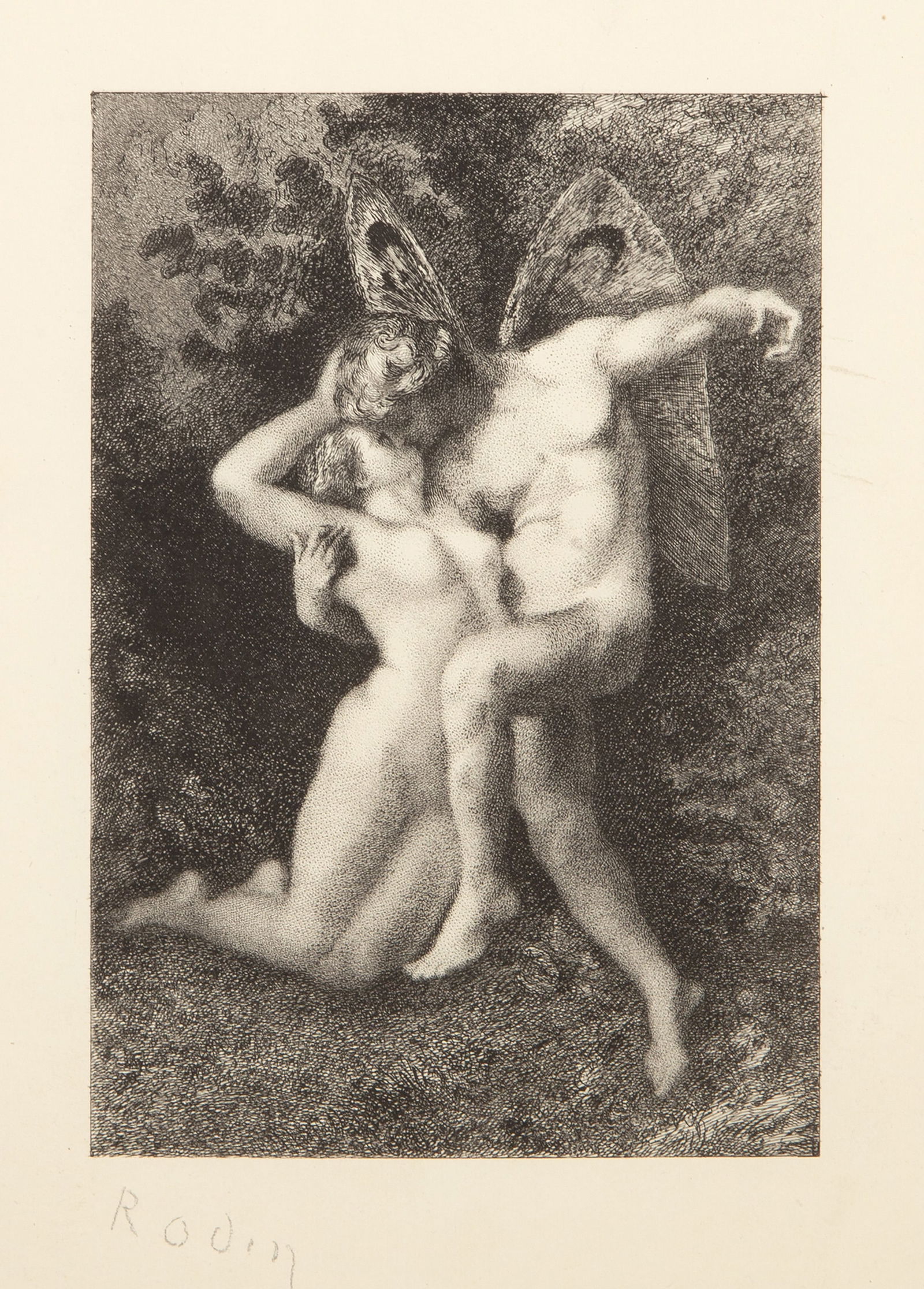 Auguste Rodin, Aristophane II, Etching on BFK Rives (1 of 4)