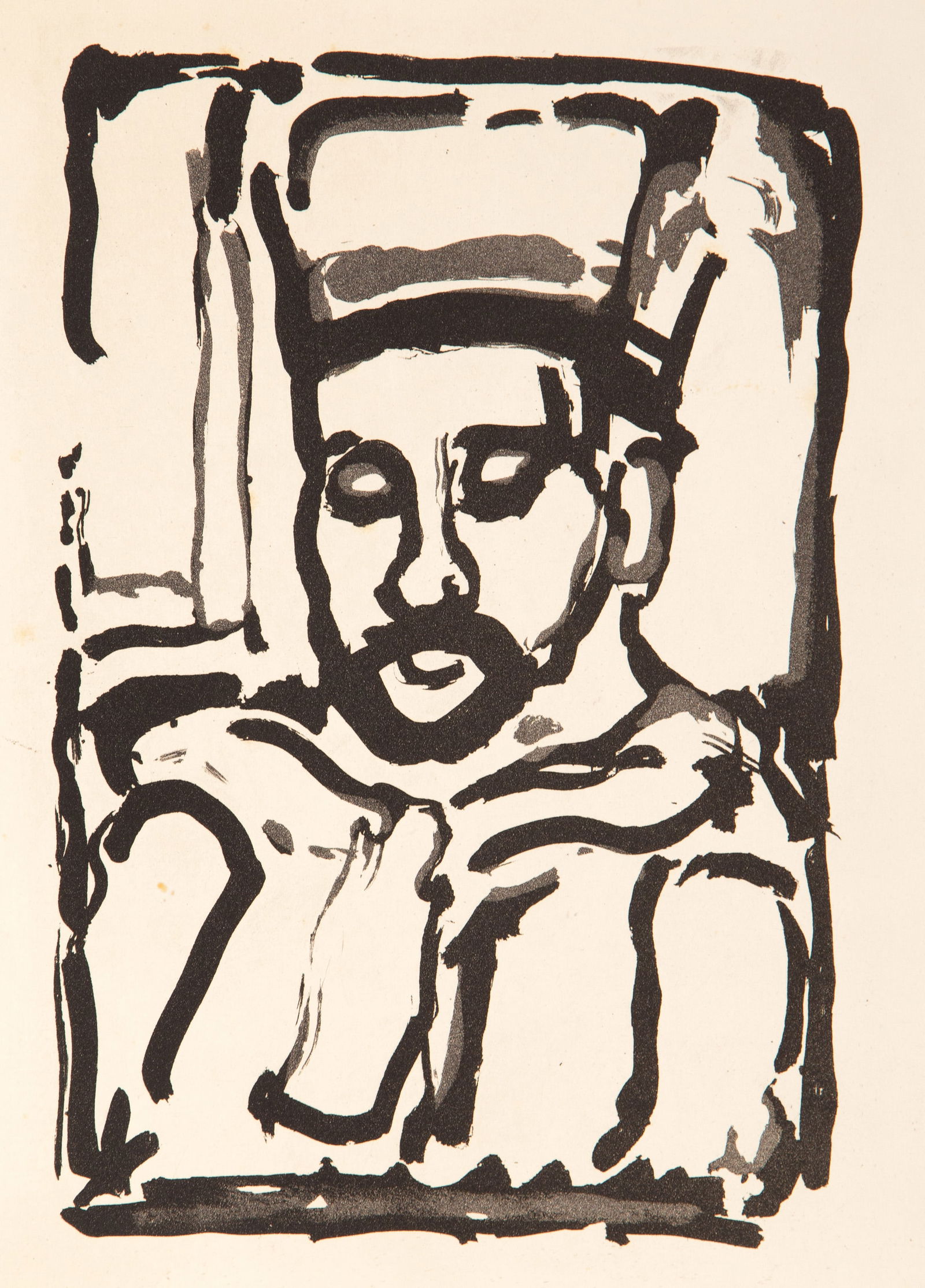 Georges Rouault, Portrait of a Man, Lithograph on BFK Rives (1 of 4)