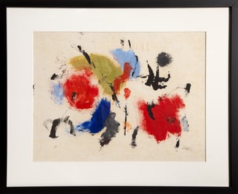 John von Wicht, Abstract Composition, Gouache on Japon
