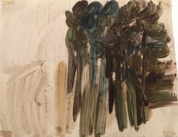 Robert Andrew Parker, Trees, Gouache on thin wove paper