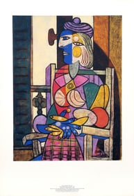 After Pablo Picasso, Femme Assise Devant sa Fenetre 1937, Lithograph on Arches paper