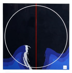 Thomas W. Benton, Earth Series I Blue, Screenprint