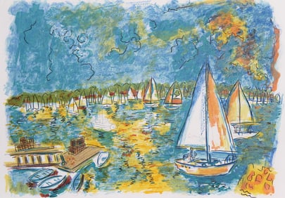 Wayne Ensrud, Sail Day, Lithograph