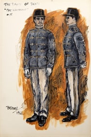 Lewis Brown, The Lieutenant #18, Gouache and Oil on Board
