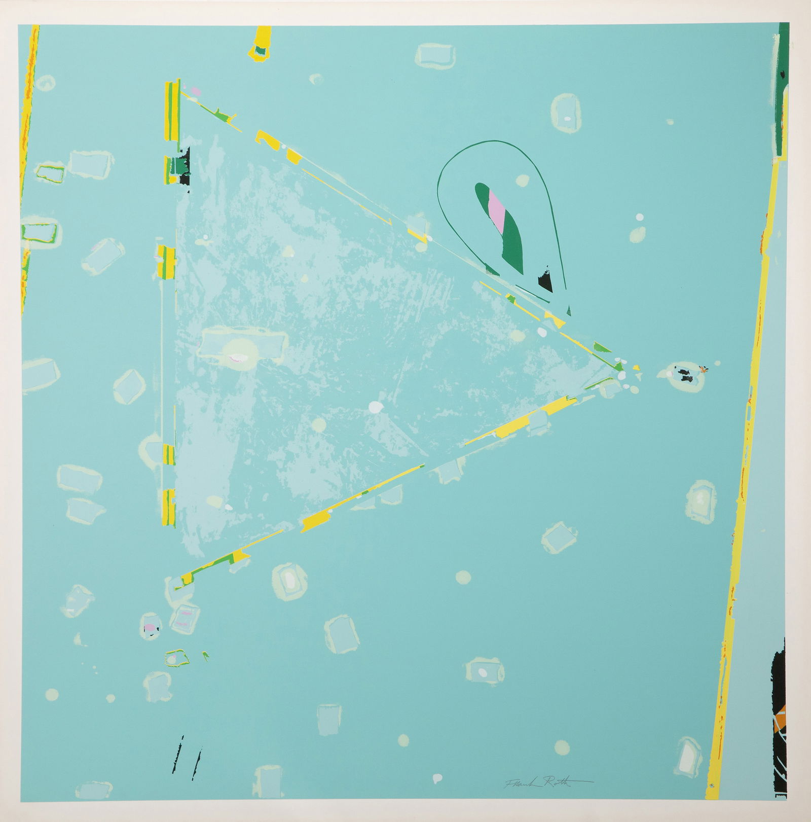 Frank Roth, Abstract Composition II, Screenprint: Artist: Frank Roth, American (1936 - ) Title: Abstract Composition II Year: circa 1968 Medium: Screenprint, signed and numbered in pencil Edition: 150 Image Size: 33.25 x 33 inches Size: 35 x 35 in. (